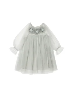 Bébé Smokey Petal Tulle Dress