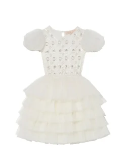 Floral Lattice Tutu Dress