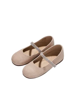 Single Strap Swarovski Crystal Embellished Ballerinas
