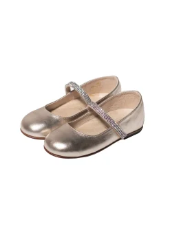 Single Strap Swarovski Crystal Embellished Ballerinas