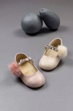 Single Strap Swarovski Crystal Embellished Ballerinas