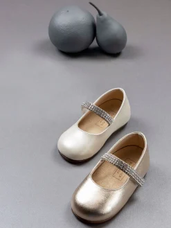 Single Strap Swarovski Crystal Embellished Ballerinas