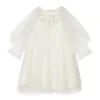 Snowy Petal Tulle Dress
