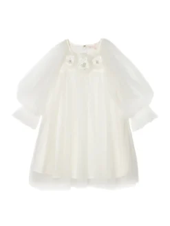 Snowy Petal Tulle Dress
